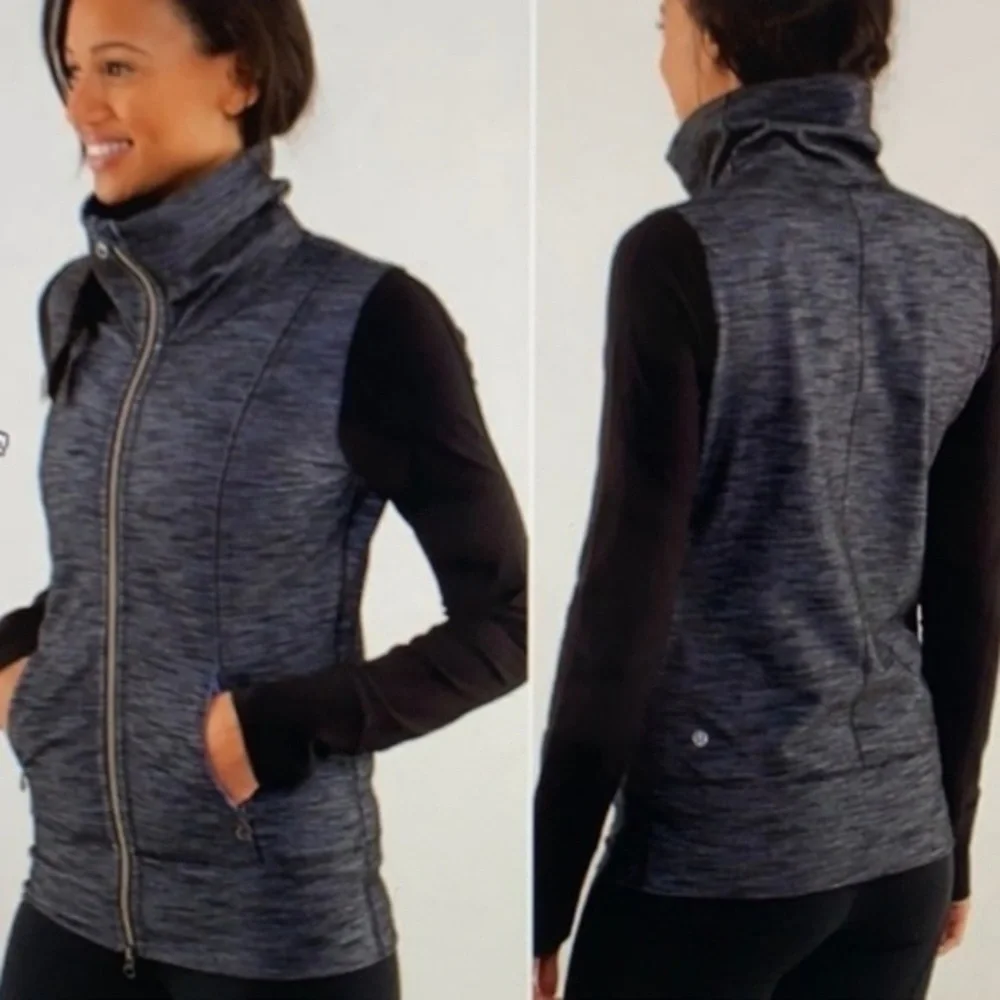 Lululemon Daily Yoga Jacket Reversible Slub Denim Purple Haze